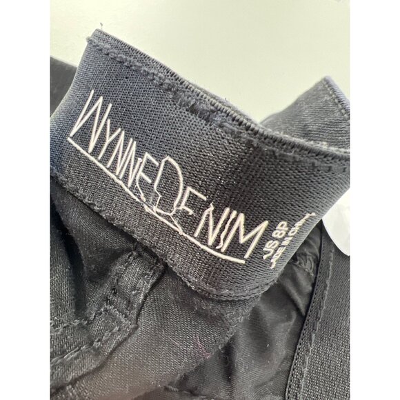 Wynne Denim Convertible Straight Flare Leg Jean Size 8 Petite Saturated Black - Picture 4 of 8